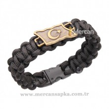 Paracord Bileklik Türk Bayrağı