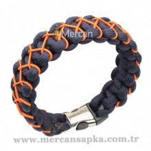 Paracord Bileklik Lacivert - Turuncu