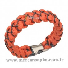 Paracord Bileklik Turuncu - Siyah