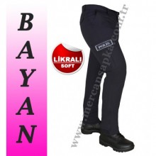 PANTOLON TACTICAL POLİS LİKRALI (BAYAN) (SOFT - 3D SILVER POLİS YAZILI)