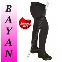 PANTOLON TACTICAL SİYAH LİKRALI (BAYAN) (SOFT)