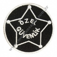 ÖZEL GÜVENLİK ARMASI YUVARLAK - (SİYAH ZEMİNLİ)