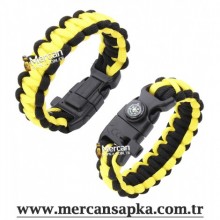 Paracord Bileklik Sarı - Siyah
