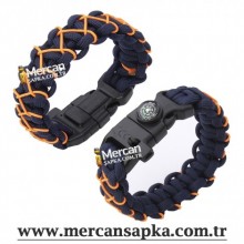 Paracord Bileklik Lacivert - Turuncu