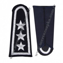 Zabıta Baş Komser Apoleti 3 Yıldız (Sim İp) (NOSTALJİ)