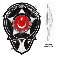 3D Kamu Özel Güvenlik Göğüs Arması (SİLİKONLU)