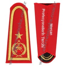 İTFAİYE AMİR APOLETİ KIRMIZI (ARMALI - 1 YILDIZ- SİM İP)