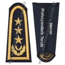 ZABITA MÜDÜR APOLETİ (ÇELENKLİ - 3 YILDIZ- SARI SİM İP)