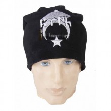 Boyunluk Siyah Polar Kurt Başlı Ay Yıldız