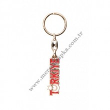 Anahtarlık Türkiye Yazı Gold